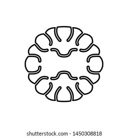 brain icon, simple brain design circle