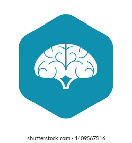 Brain icon. Simple illustration of brain vector icon for web design isolated on white background