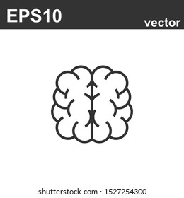 Brain Icon. Simple vector outline illustration design of human body part. Human mind