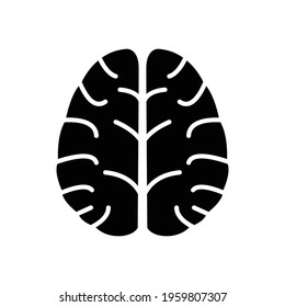 Brain Icon Solid Style Vector