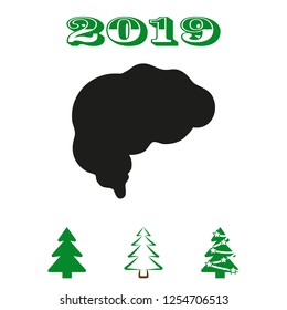 brain icon stock vector illustration flat design
