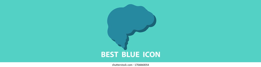 brain icon stock vector illustration flat design.