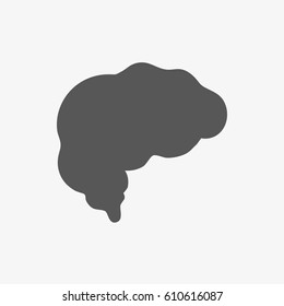 brain icon stock vector illustration flat design