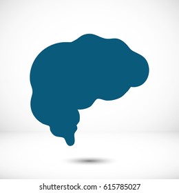 brain icon stock vector illustration flat design