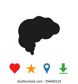 brain icon stock vector illustration flat design