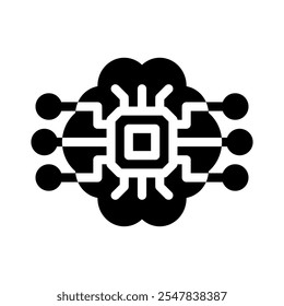 brain icon with style glyph