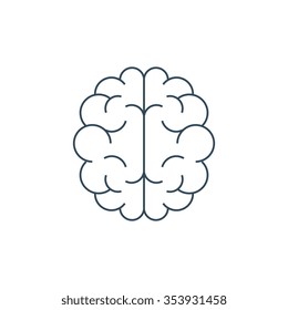 Brain icon suitable for info graphics, websites and print media and  interfaces. Line vector icon.