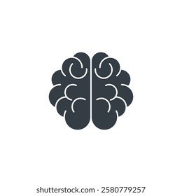 Brain icon symbol vector illustration isolated on white background