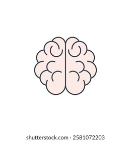 Brain icon symbol vector illustration isolated on white background