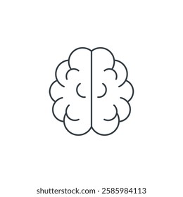 Brain icon symbol vector illustration isolated on white background