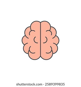 Brain icon symbol vector illustration isolated on white background
