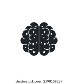 Brain icon symbol vector illustration isolated on white background