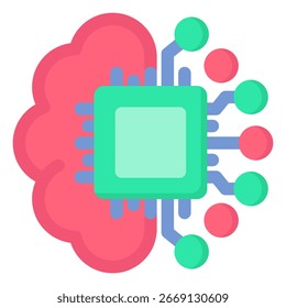 Brain icon symbol. Vector illustration