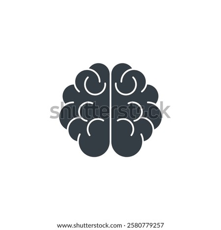 Brain icon symbol vector illustration isolated on white background