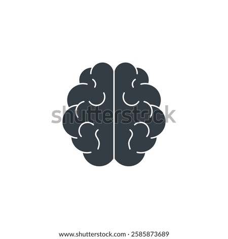 Brain icon symbol vector illustration isolated on white background