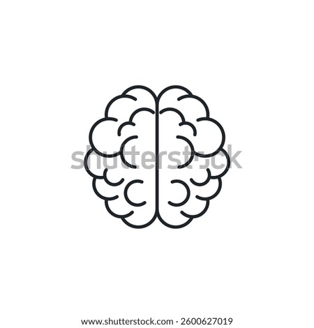 Brain icon symbol vector illustration isolated on white background