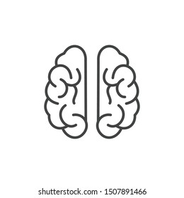 Brain icon template color editable. Brain Icon symbol vector sign isolated on white background. Simple vector illustration design of human body part. Human mind