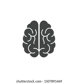 Brain icon template color editable. Brain Icon symbol vector sign isolated on white background. Simple vector illustration design of human body part. Human mind