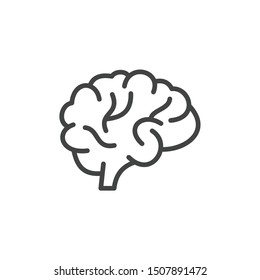 Brain icon template color editable. Brain Icon symbol vector sign isolated on white background. Simple vector illustration design of human body part. Human mind