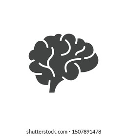 Brain icon template color editable. Brain Icon symbol vector sign isolated on white background. Simple vector illustration design of human body part. Human mind