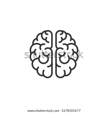 brain icon template color editable. brain symbol vector sign isolated on white background.