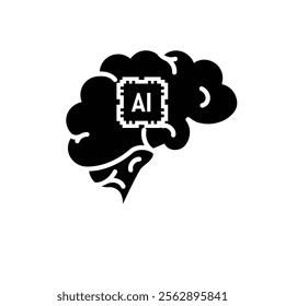 brain icon. think about money or the economy. Thinking, refreshing the mind, brain health, creative. vector illustration. Solid design style