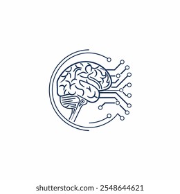 Brain icon. Two half different part of bain. Simple brain flat design vector. Stock vector illustration isolated on white background.