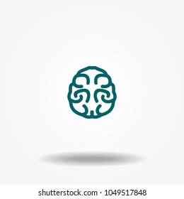 Brain icon vector.