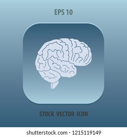 Brain icon, vector design element