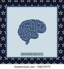 Brain icon, vector design element