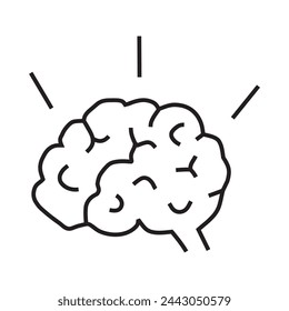 diseño del vector del icono del cerebro. diseño del vector de la ilustración del cerebro

