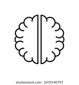 Brain icon vector design outline style