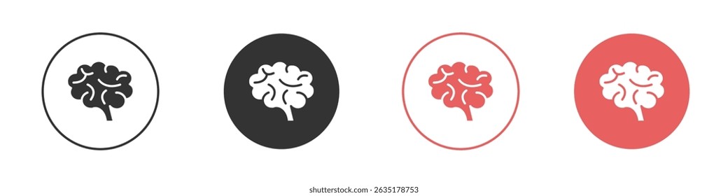 Brain icon vector design template simple and clean style