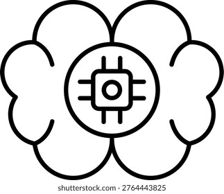 Brain Icon Vector Element line icon design vector icons