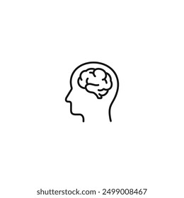 Brain icon vector. EPS 10 editable vector
