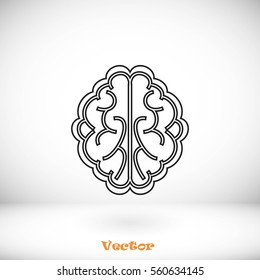Brain icon, Vector EPS 10 illustration style