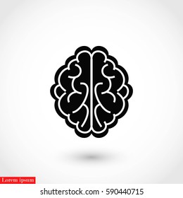 Brain icon, Vector EPS 10 illustration style