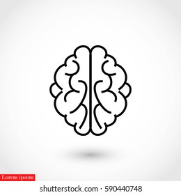 Brain icon, Vector EPS 10 illustration style