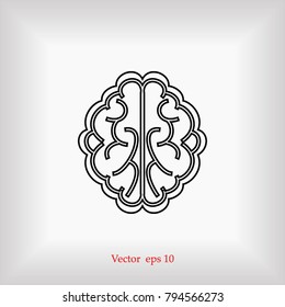 Brain icon, Vector EPS 10 illustration style