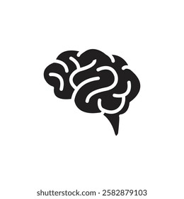 Brain icon Vector flat thin line illustration