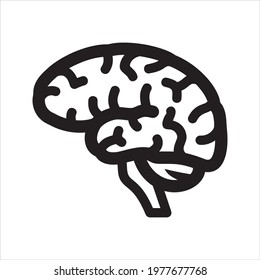 Brain icon, vector and glyph