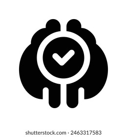 brain icon. vector glyph icon for your website, mobile, presentation, and logo design.