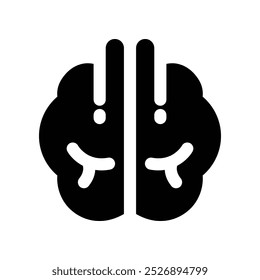 brain icon. vector glyph icon for your website, mobile, presentation, and logo design.