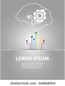 Brain icon. Vector illustration.