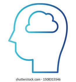 Brain Icon, Vector Illustration, Business Outline