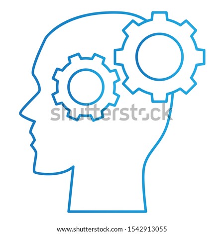 Brain Icon, Vector Illustration, Education Colour Outline