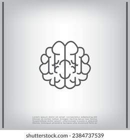 brain icon, vector illustration. Flat design style