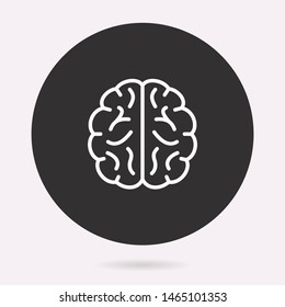 Brain icon. Vector illustration isolated. Simple pictogram for graphic and web design.