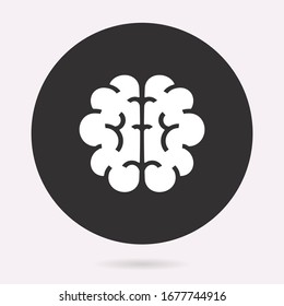 Icono del cerebro. Ilustración vectorial aislada. Pictograma simple para diseño gráfico y web.