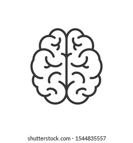 Brain Icon Vector Illustration. Logo Template.